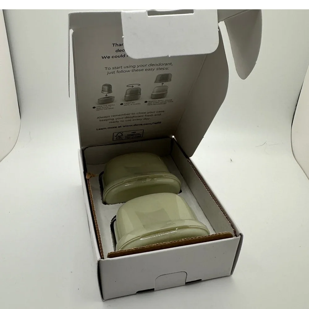 Dove 0% Aluminum Deodorant Refills Sensitive Hypoallergenic 2 Pack 1.13oz Each